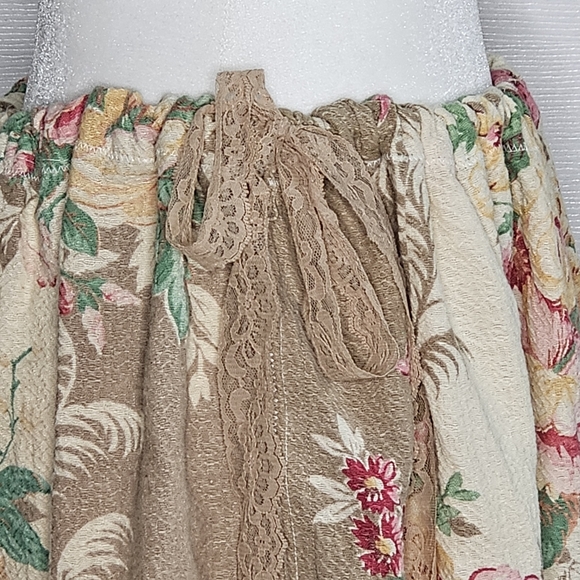 Handmade Upcycled skirt with ties on sides S-XL - Picture 3 of 9